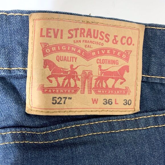 Levi’s 527 Bootcut Jeans Men’s W36 L30 Blue Denim Mid Rise Stretch USA Classic - Picture 5 of 11